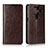 Coque Portefeuille Livre Cuir Etui Clapet L01 pour Sharp AQUOS Sense4 Plus Marron