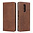 Coque Portefeuille Livre Cuir Etui Clapet L01 pour Sony Xperia 1 Marron