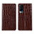 Coque Portefeuille Livre Cuir Etui Clapet L01 pour Vivo X60 Pro 5G Marron