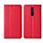 Coque Portefeuille Livre Cuir Etui Clapet L01 pour Xiaomi Redmi K30i 5G Rouge