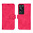 Coque Portefeuille Livre Cuir Etui Clapet L01Z pour Huawei P60 Rose Rouge