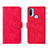 Coque Portefeuille Livre Cuir Etui Clapet L01Z pour Motorola Moto E20 Rose Rouge