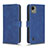 Coque Portefeuille Livre Cuir Etui Clapet L01Z pour Nokia C110 Bleu