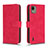 Coque Portefeuille Livre Cuir Etui Clapet L01Z pour Nokia C110 Rose Rouge