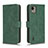 Coque Portefeuille Livre Cuir Etui Clapet L01Z pour Nokia C110 Vert