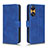 Coque Portefeuille Livre Cuir Etui Clapet L01Z pour Oppo Reno8 T 4G Bleu