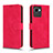 Coque Portefeuille Livre Cuir Etui Clapet L01Z pour Realme C30s Rose Rouge