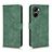 Coque Portefeuille Livre Cuir Etui Clapet L01Z pour Realme C33 (2023) Vert