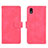 Coque Portefeuille Livre Cuir Etui Clapet L01Z pour Samsung Galaxy A01 Core Rose Rouge