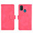 Coque Portefeuille Livre Cuir Etui Clapet L01Z pour Samsung Galaxy M21 Rose Rouge