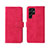 Coque Portefeuille Livre Cuir Etui Clapet L01Z pour Samsung Galaxy S23 Ultra 5G Rose Rouge