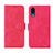 Coque Portefeuille Livre Cuir Etui Clapet L01Z pour Sharp Simple Sumaho 6 Rose Rouge