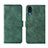 Coque Portefeuille Livre Cuir Etui Clapet L01Z pour Sharp Simple Sumaho 6 Vert