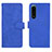 Coque Portefeuille Livre Cuir Etui Clapet L01Z pour Sony Xperia 5 III SO-53B Bleu
