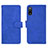 Coque Portefeuille Livre Cuir Etui Clapet L01Z pour Sony Xperia Ace II SO-41B Bleu