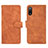 Coque Portefeuille Livre Cuir Etui Clapet L01Z pour Sony Xperia Ace II SO-41B Marron