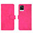 Coque Portefeuille Livre Cuir Etui Clapet L01Z pour Vivo V20 Rose Rouge