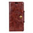 Coque Portefeuille Livre Cuir Etui Clapet L02 pour Alcatel 1 Marron