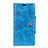 Coque Portefeuille Livre Cuir Etui Clapet L02 pour Alcatel 3 Bleu