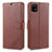 Coque Portefeuille Livre Cuir Etui Clapet L02 pour Huawei Enjoy 20 5G Marron