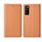 Coque Portefeuille Livre Cuir Etui Clapet L02 pour Huawei Enjoy 20 Pro 5G Orange