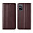 Coque Portefeuille Livre Cuir Etui Clapet L02 pour Huawei Honor X10 Max 5G Marron