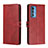 Coque Portefeuille Livre Cuir Etui Clapet L02 pour Motorola Moto Edge S Pro 5G Rouge