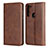 Coque Portefeuille Livre Cuir Etui Clapet L02 pour Motorola Moto G8 Power Marron