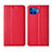 Coque Portefeuille Livre Cuir Etui Clapet L02 pour Motorola Moto One 5G Rouge