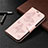 Coque Portefeuille Livre Cuir Etui Clapet L02 pour Nokia 3.4 Or Rose