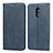 Coque Portefeuille Livre Cuir Etui Clapet L02 pour OnePlus 7 Bleu