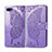 Coque Portefeuille Livre Cuir Etui Clapet L02 pour Oppo A5 Violet Clair