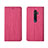 Coque Portefeuille Livre Cuir Etui Clapet L02 pour Oppo Reno2 Rose Rouge