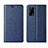 Coque Portefeuille Livre Cuir Etui Clapet L02 pour Realme Q2 5G Bleu