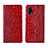 Coque Portefeuille Livre Cuir Etui Clapet L02 pour Realme X7 5G Rouge