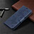 Coque Portefeuille Livre Cuir Etui Clapet L02 pour Samsung Galaxy A12 Nacho Bleu