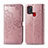 Coque Portefeuille Livre Cuir Etui Clapet L02 pour Samsung Galaxy A21s Or Rose