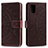 Coque Portefeuille Livre Cuir Etui Clapet L02 pour Samsung Galaxy A71 5G Marron