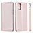 Coque Portefeuille Livre Cuir Etui Clapet L02 pour Samsung Galaxy M40S Rose