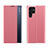 Coque Portefeuille Livre Cuir Etui Clapet L02 pour Samsung Galaxy S21 Ultra 5G Rose