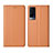 Coque Portefeuille Livre Cuir Etui Clapet L02 pour Vivo X60T 5G Orange