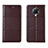 Coque Portefeuille Livre Cuir Etui Clapet L02 pour Xiaomi Redmi K30 Pro 5G Marron