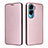 Coque Portefeuille Livre Cuir Etui Clapet L02Z pour Huawei Honor 90 Lite 5G Or Rose