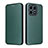 Coque Portefeuille Livre Cuir Etui Clapet L02Z pour Huawei Honor X8a 4G Vert