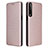 Coque Portefeuille Livre Cuir Etui Clapet L02Z pour LG Stylo 7 Or Rose