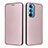 Coque Portefeuille Livre Cuir Etui Clapet L02Z pour Motorola Moto Edge 30 5G Or Rose