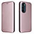 Coque Portefeuille Livre Cuir Etui Clapet L02Z pour Motorola Moto Edge X30 5G Or Rose