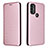 Coque Portefeuille Livre Cuir Etui Clapet L02Z pour Motorola Moto G Play (2023) Or Rose