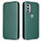 Coque Portefeuille Livre Cuir Etui Clapet L02Z pour Motorola Moto G31 Vert