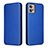 Coque Portefeuille Livre Cuir Etui Clapet L02Z pour Motorola Moto G32 Bleu